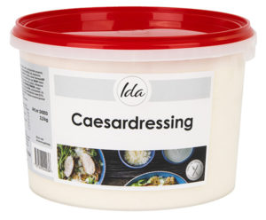 Caesardressing 2,5 kg IDA Storkök. Hink med rött lock